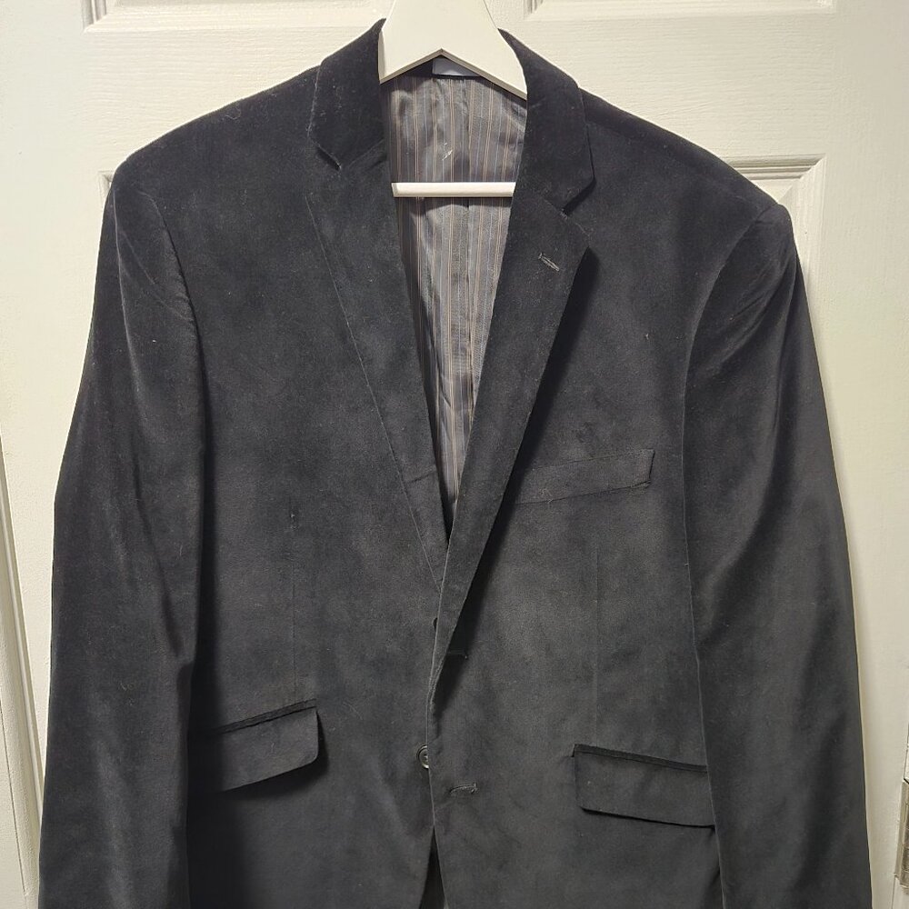 MADISON Men's Black Velvet Sport Coat - Size 40S